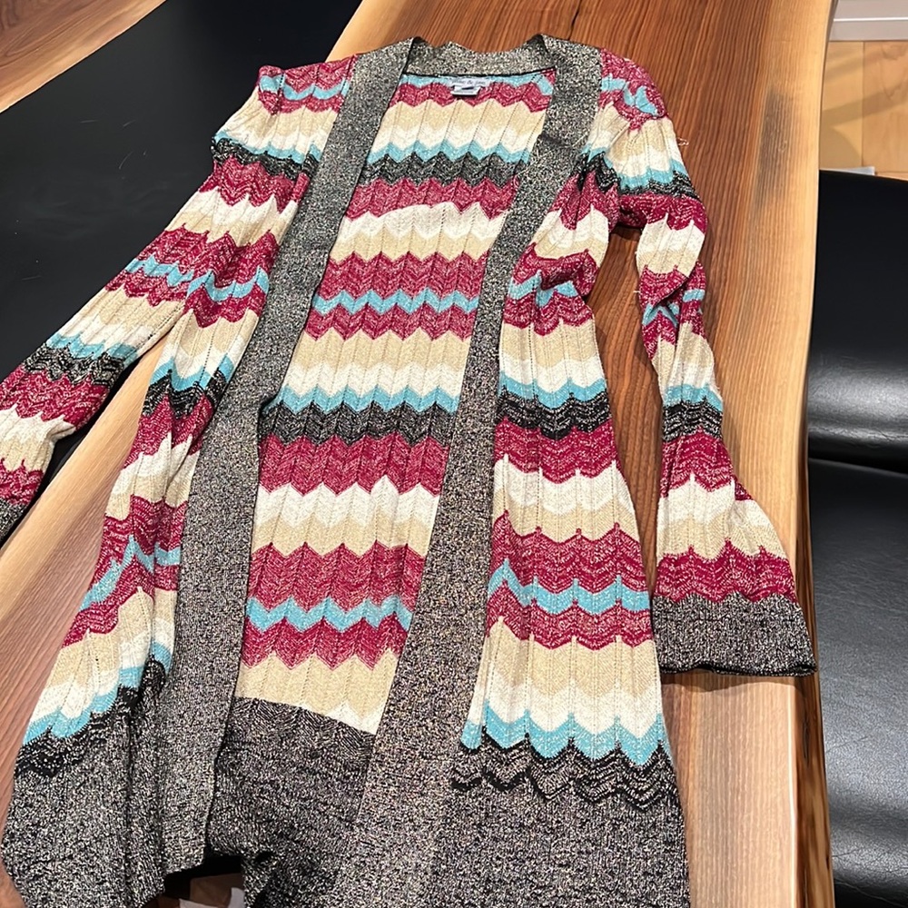 Bold Colorful Sparkly Cardigan